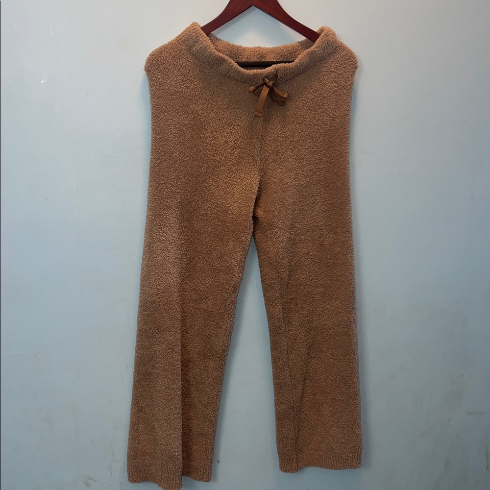 Softies top and bottom- V-Neck Women's cozy lounge set in camel color-never worn - Picture 3 of 6
